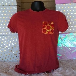 Pizza pocket top shirt sz small
